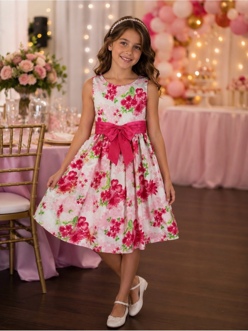 American Princess Fancy Floral Dress Size 10